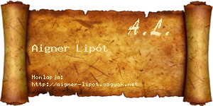 Aigner Lipót névjegykártya